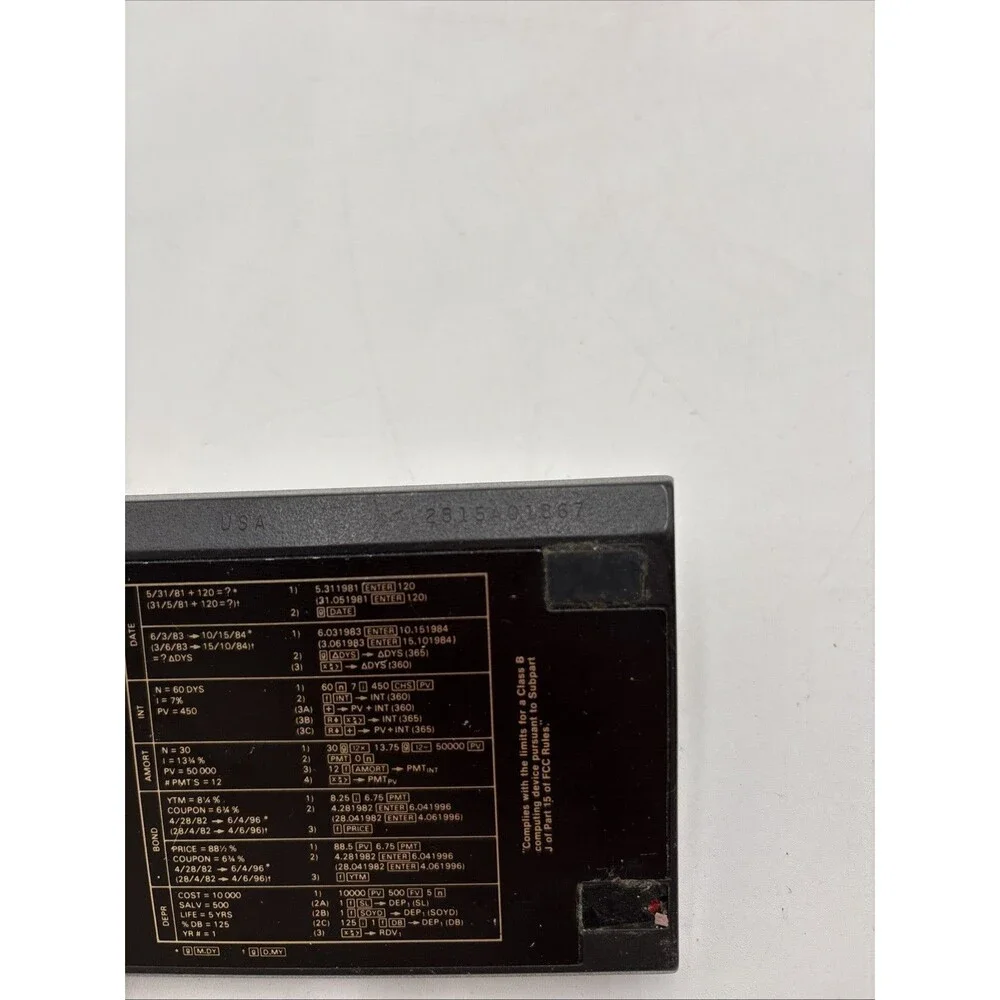Vintage 1986 HP 12C Financial Calculator - MADE IN USA -